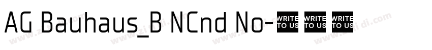 AG Bauhaus_B NCnd No字体转换